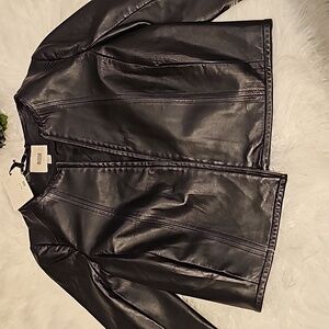 Nisse Leather Black Jacket.  Size S